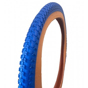 Old School BMX Snake Belly Tyre Gum Wall 20 X 2.125 Tyre Blue by Wanda