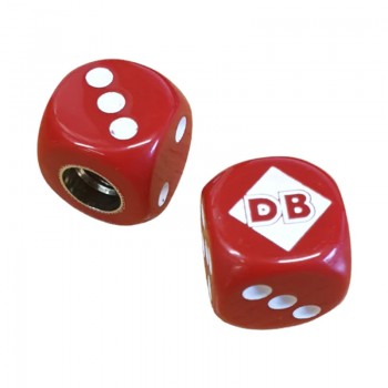 Old School BMX Diamond Back Dice Valve Caps (Pair) - Red