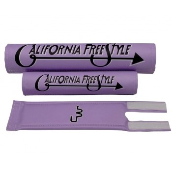 Old School BMX Flite California Freestyle BMX Pad Set Classic 9" Bar Pad - Purple