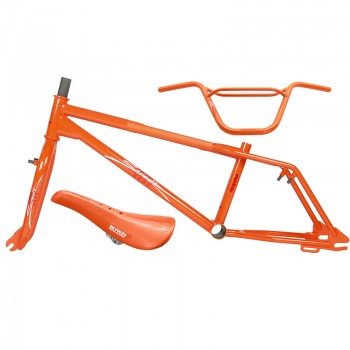 Old School BMX 2024 Skyway Street Beat Frame Kit with Seat - Orange