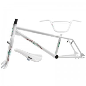Old School BMX 2024 Skyway Street Beat Frame Kit with Seat - White