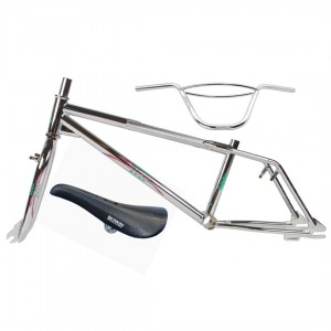 Old School BMX 2024 Skyway Street Beat Frame Kit with Seat - Chrome