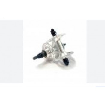 Old School BMX High Flanged Front and Rear Sealed Hubs 36H Silver by KT