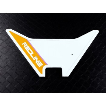 Old School BMX Redline Forklifter Number Plate White