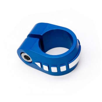 Old School BMX Redline Broken Arrow Seat Post Clamp by Kastan - Blue/Silver