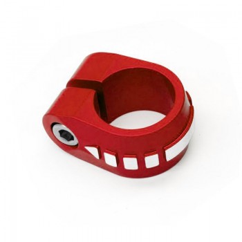 Old School BMX Redline Broken Arrow Seat Post Clamp by Kastan - Red/Silver