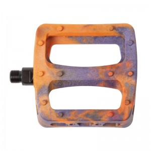 BMX PC Twisted Pro Pedal 9/16" Pair Midnight Purple/Orange Swirl by Odyssey