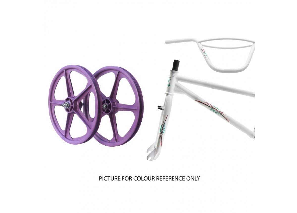Old School BMX 2026 Skyway 20" Street Beat Bike - White/Purple Old School BMX 2026 Skyway 20" Street Beat Bike - White/Purple