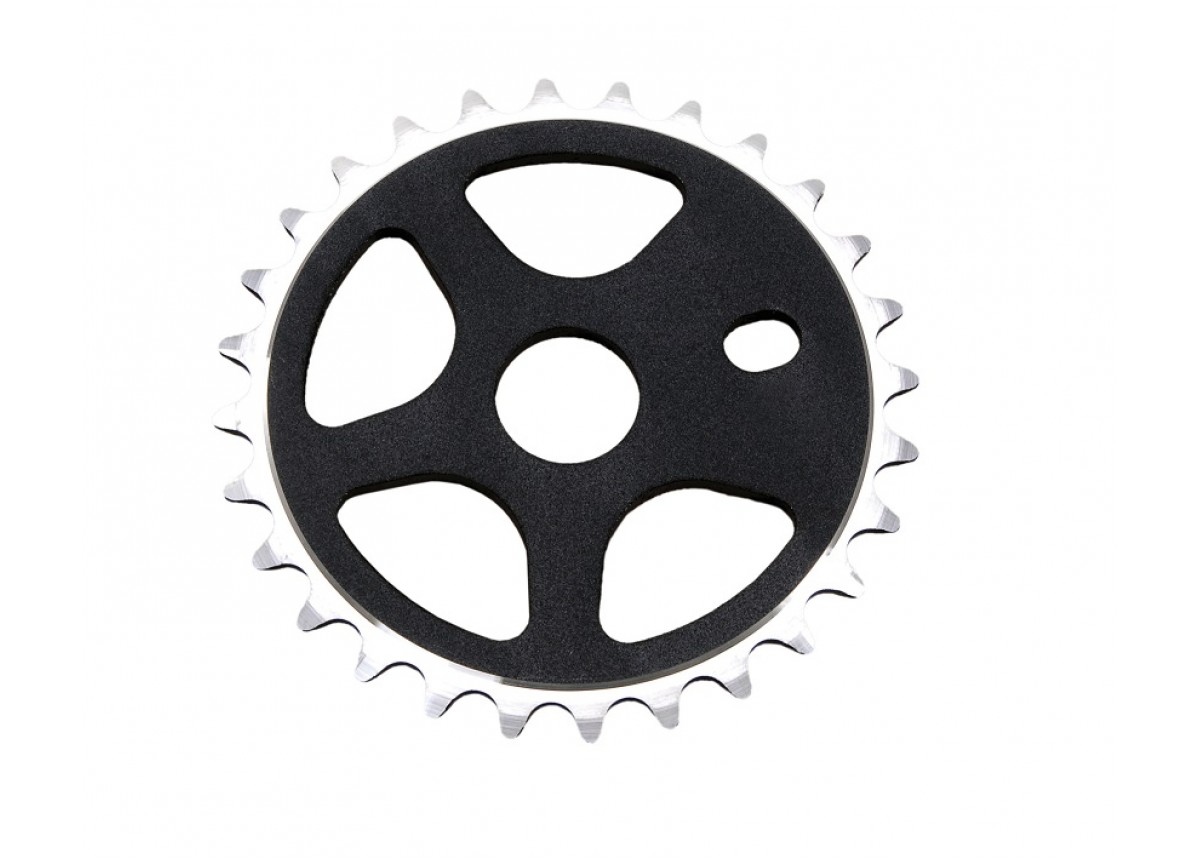 Old School BMX 1/2 x 1/8 Chainring 28T Alloy - Black/Silver Old School BMX 1/2 x 1/8 Chainring 28T Alloy - Black/Silver