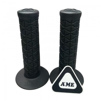 Old School BMX AME Tri Grips with Bubble Font Logo Limited Edition - Black
