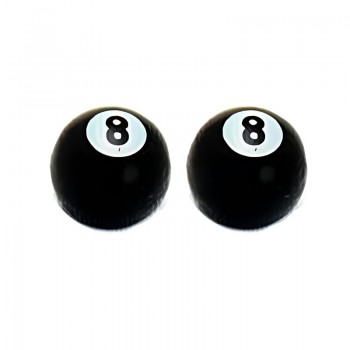 Old School BMX Valve Cap 8 Ball Sold as Pair