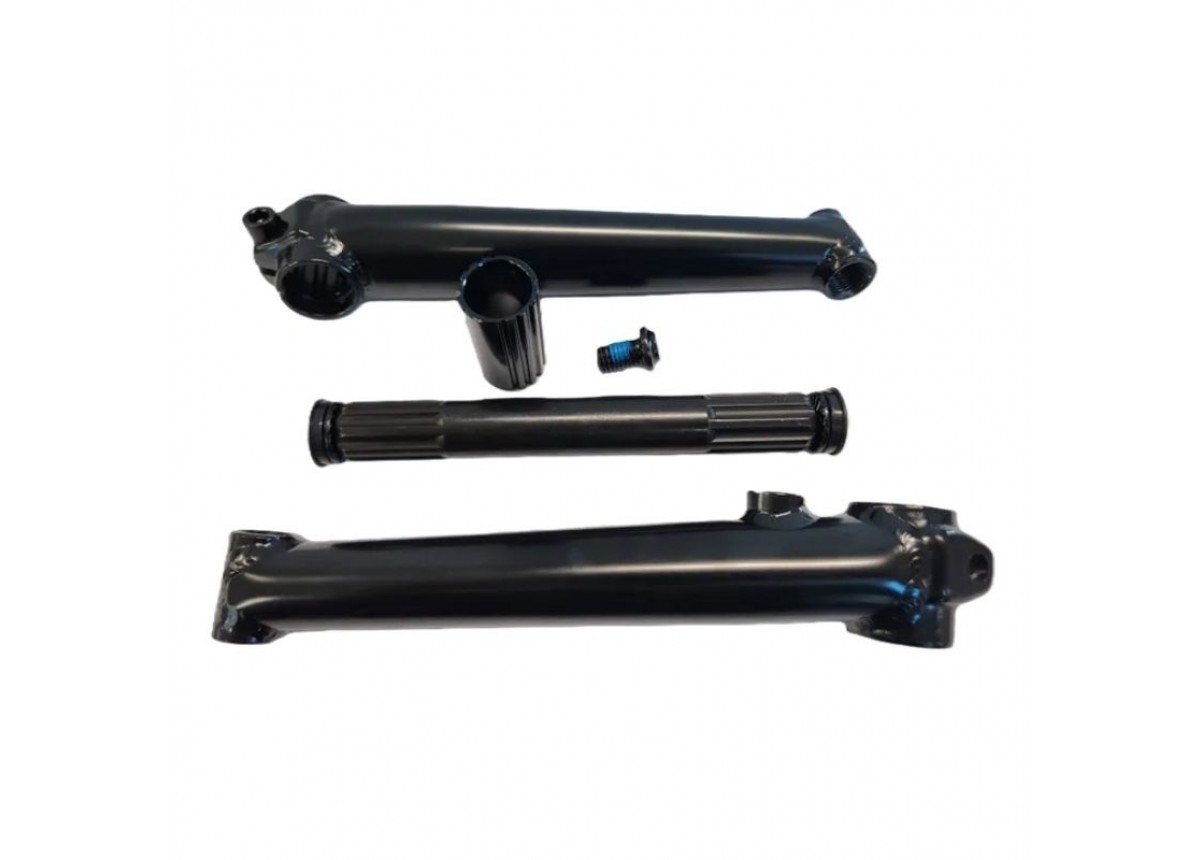 Old School BMX 3 Piece Crankset 175mm - Gloss Black Old School BMX 3 Piece Crankset 175mm - Gloss Black