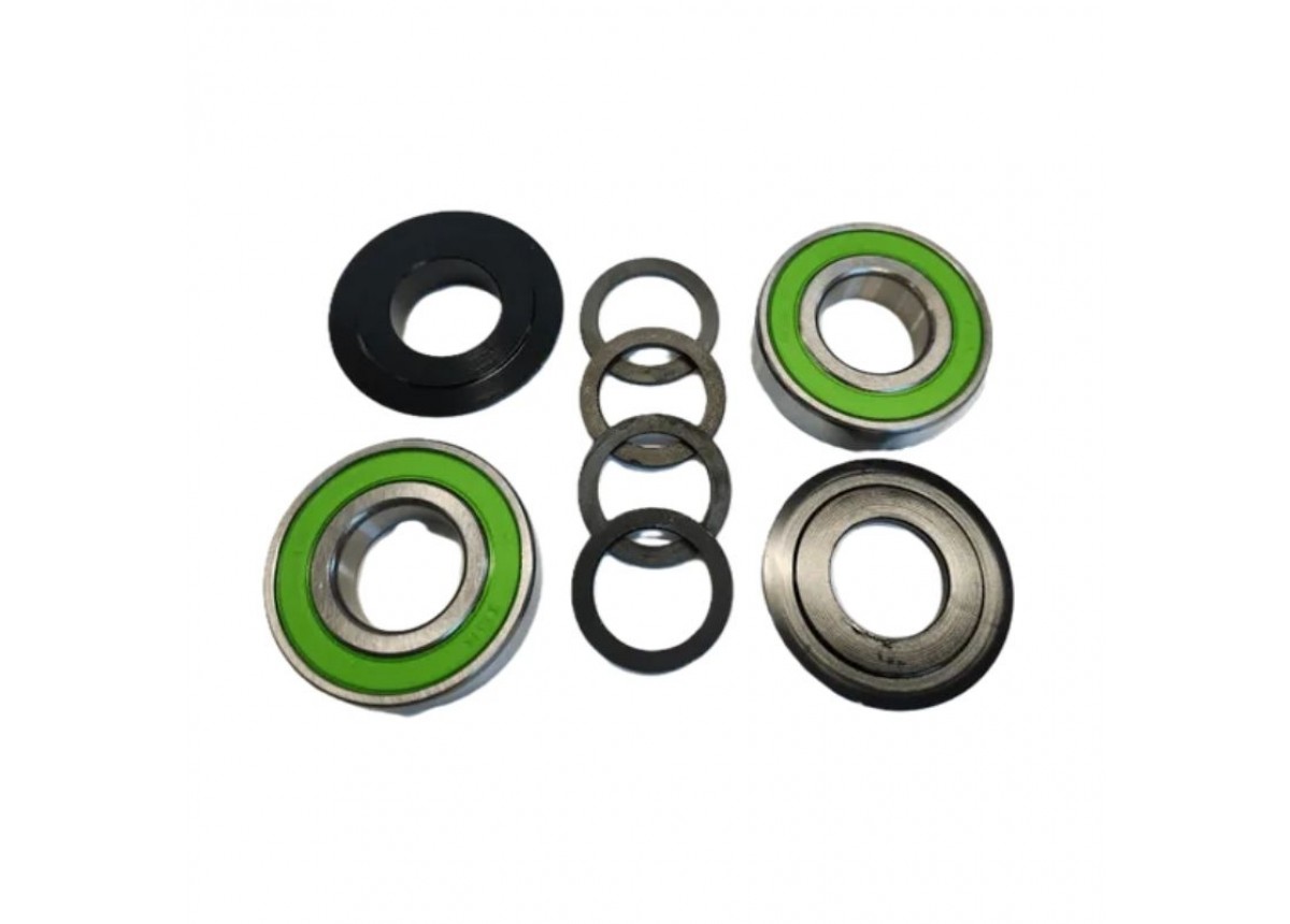 Old School BMX 3 Piece Crankset 175mm with 19mm Mid Sealed Bearing - Black Old School BMX 3 Piece Crankset 175mm with 19mm Mid Sealed Bearing - Black