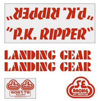Old School BMX "PK Ripper" Sticker Set Red by SE