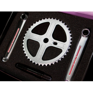 Old School BMX Vintage Flight 401 Pinchless Crank Set Chrome